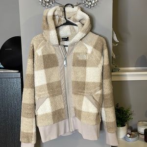Fuzzy North Face Zip-Up Hoodie